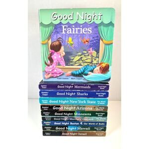 Lot of 10 GOOD NIGHT... Board Books Series~Sharks~Mermaids~Boston...